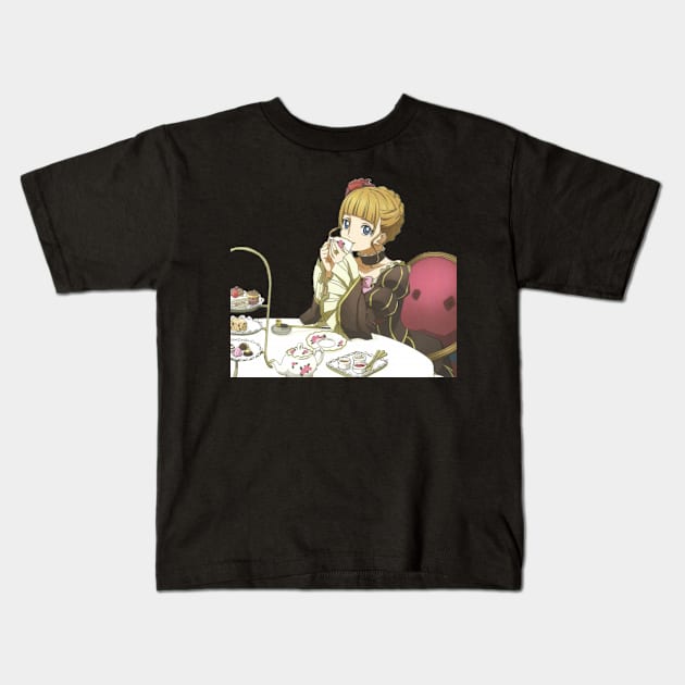 Beatrice Tea Time Kids T-Shirt by KokoroPopShop